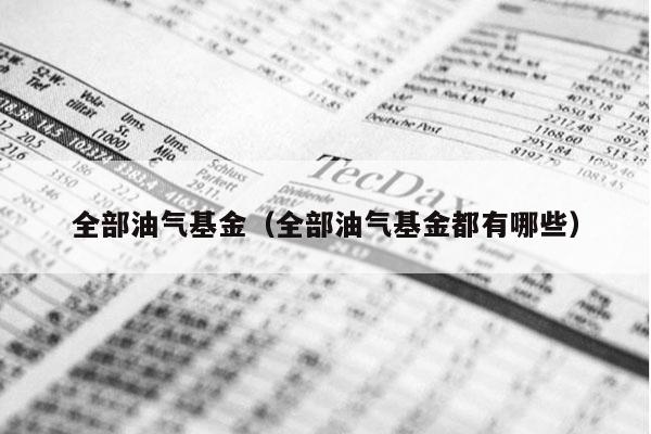 全部油气基金（全部油气基金都有哪些）