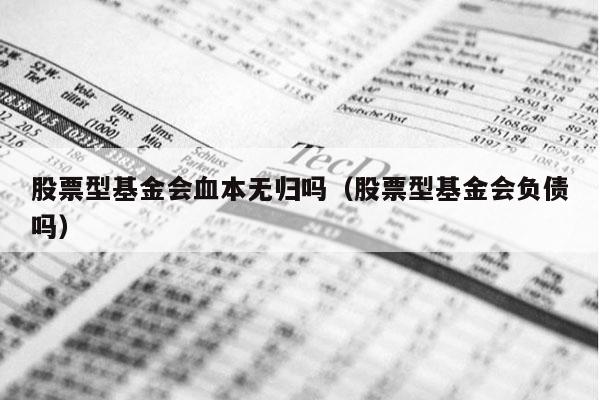 股票型基金会血本无归吗（股票型基金会负债吗）