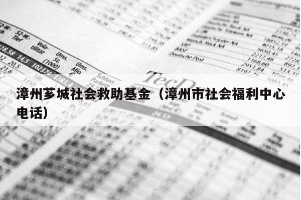 漳州芗城社会救助基金（漳州市社会福利中心电话）